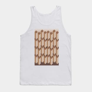 Erecting brown Cubes Tank Top